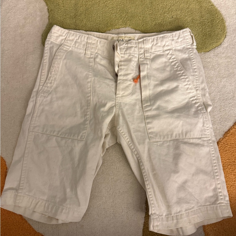 Denim & Supply Ralph Lauren White Cargo Shorts